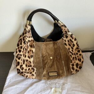 Jimmy Choo Animal Print Hobo Bag